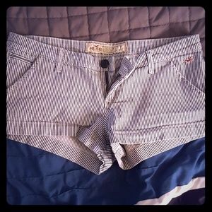Hollister striped Jean shorts